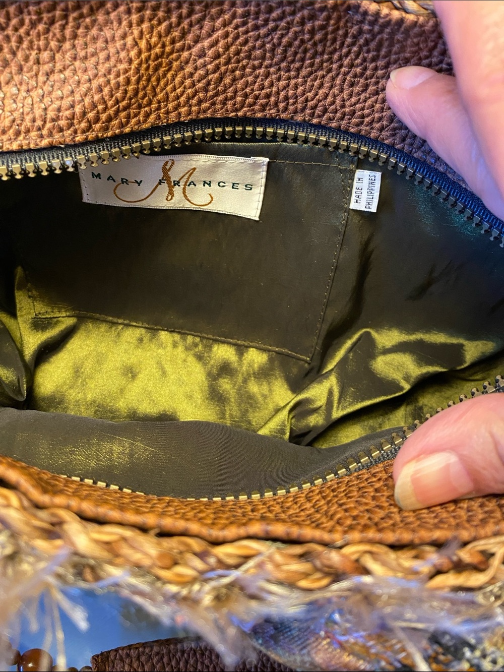 Mary Frances Vintage Rattan East West Shoulder Bag - Picture 11 of 11